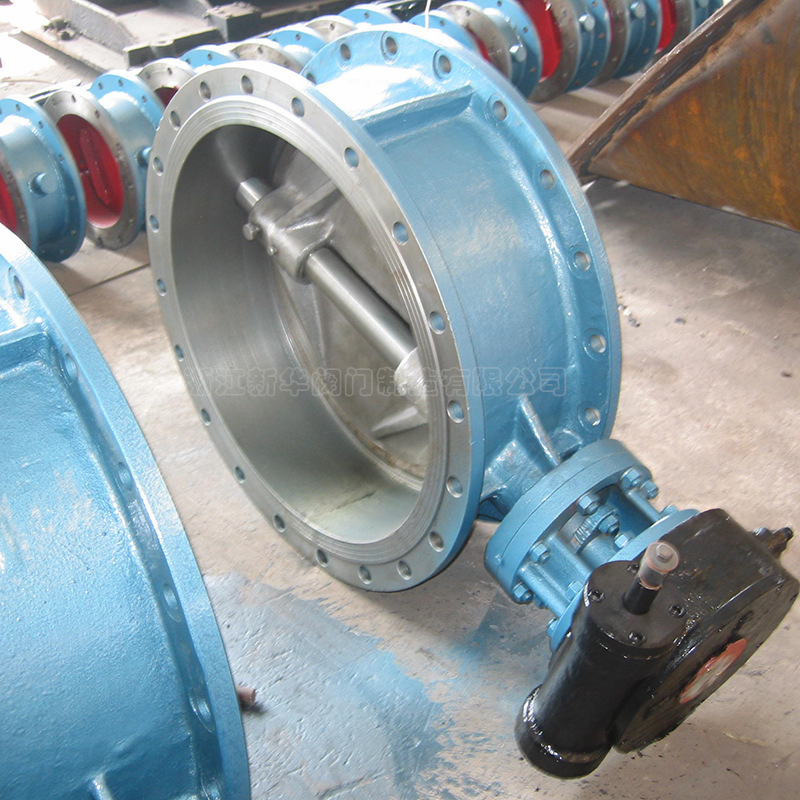 浙江新华阀门 D341H电气手动蜗轮弹性硬密封蝶阀金属密封面调节阀