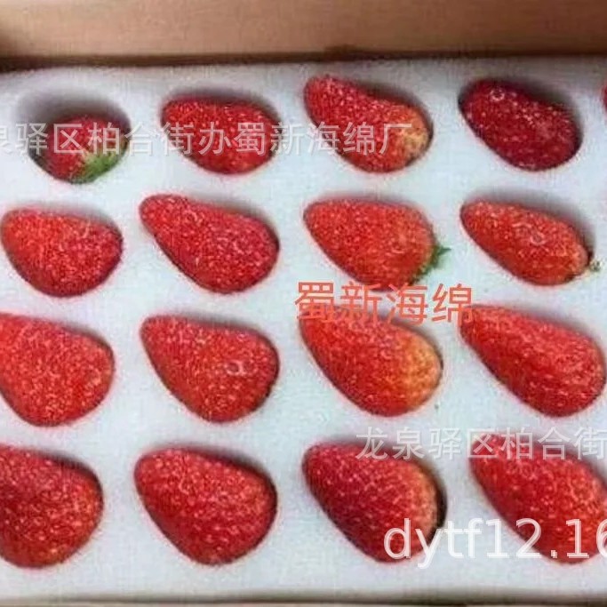 草莓托海绵包装/草莓缓冲海绵包装/草莓防损海绵包装草莓海绵内衬