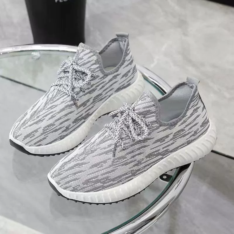 2023 Four Seasons Мужская новая Кокосовая обувь Flying Woven Мужская модная обувь Повседневная Корейская сетчатая супердышащая мужская обувь