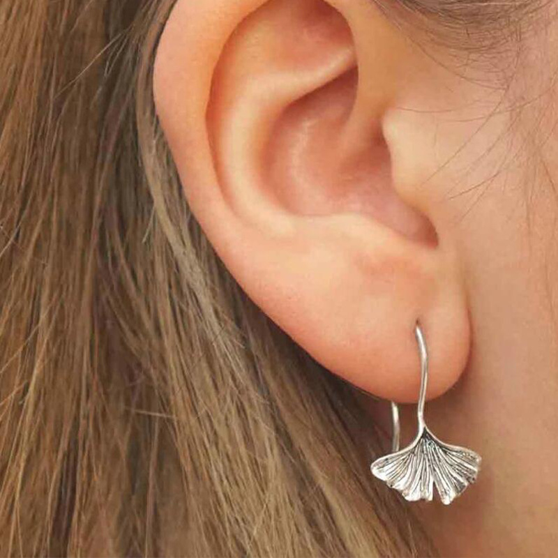 Pastoral Ginkgo Leaf Alloy Plating Women's Earrings display picture 1