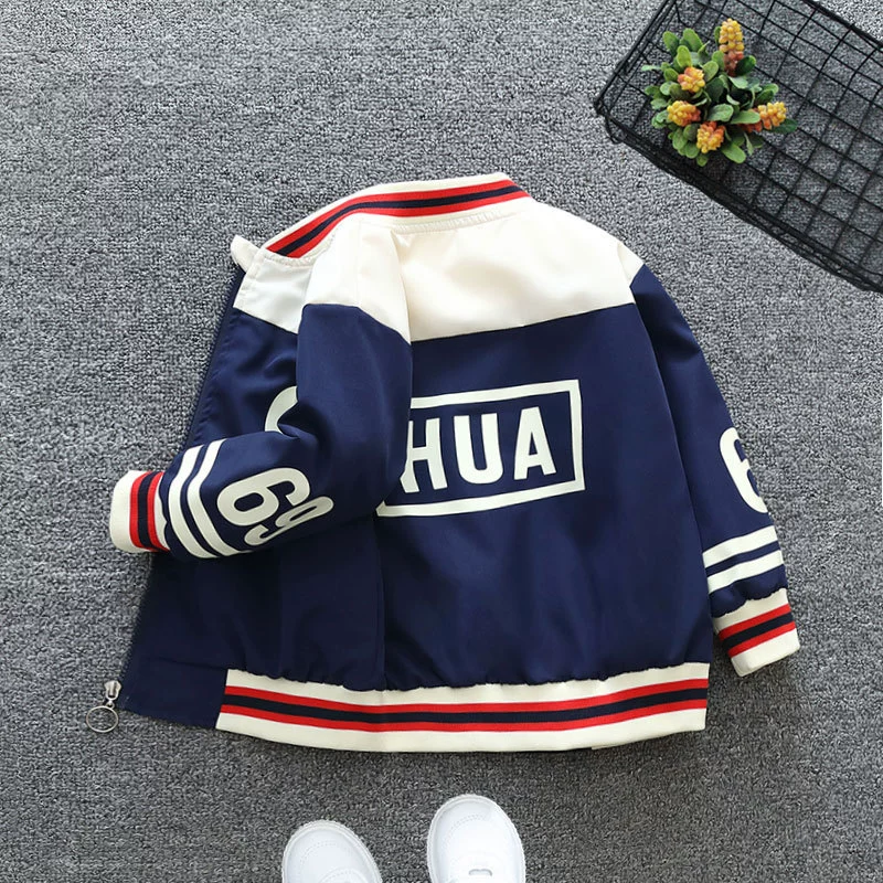 Детская одежда для мальчиков Весенняя и осенняя куртка для мальчиков для мальчиков Весенний иностранный заряд топ для отдыха Спортивные куртки