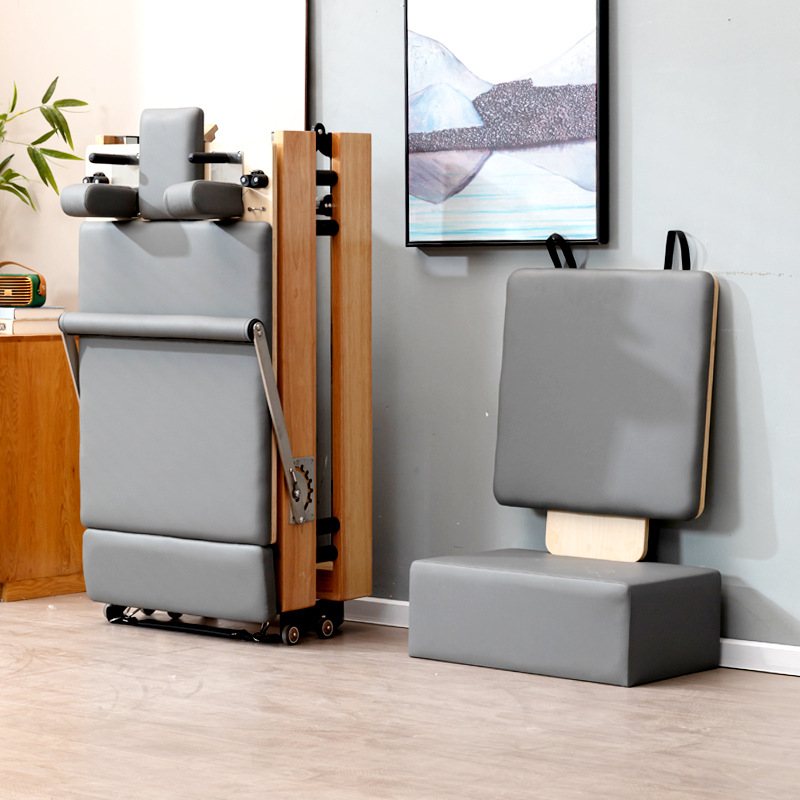 Pilates núcleo cama de entrenamiento de aleación de aluminio pequeña cama blanca sala de yoga equipo de ejercicios comerciales cama de yoga plegable