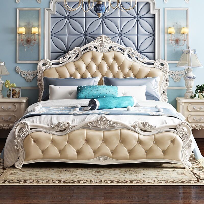 European Bed Double Bed 1.5 m 1.8m Home French Princess Bed Wedding Bed Rental Room Bed Bedroom Furniture Set