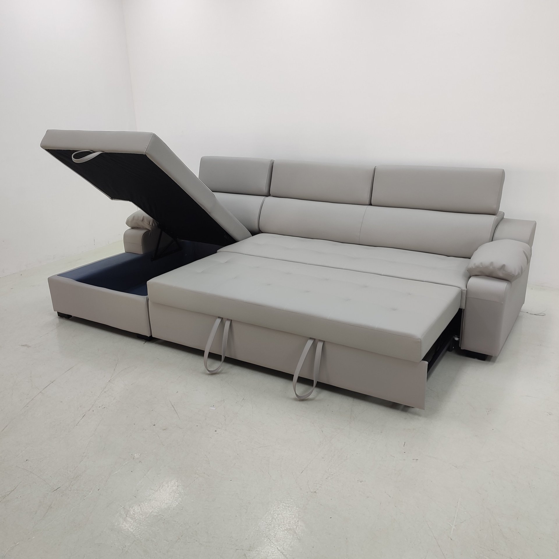 Sofá cama moderno, simple, multifuncional, de alta gama, plegable de doble uso, sofá de almacenamiento de apartamento pequeño, combinación de concubina real