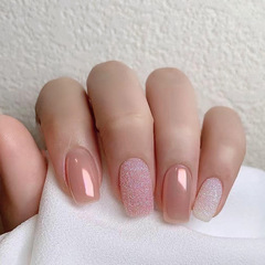 Long and medium European style flash aurora nail art, sweet girl Instagram style fake nails, wearable nail stickers, mix and match available