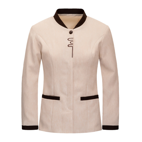 Autumn and winter cleaning clothes long-sleeved women's hotel room cleaning cotton work clothes property housekeeping support printing and embroidery