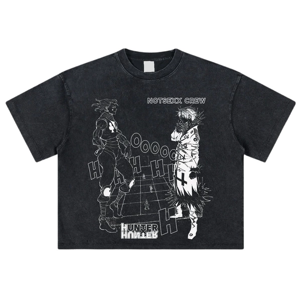 Washed black (BOXY short wide fit short sleeves)