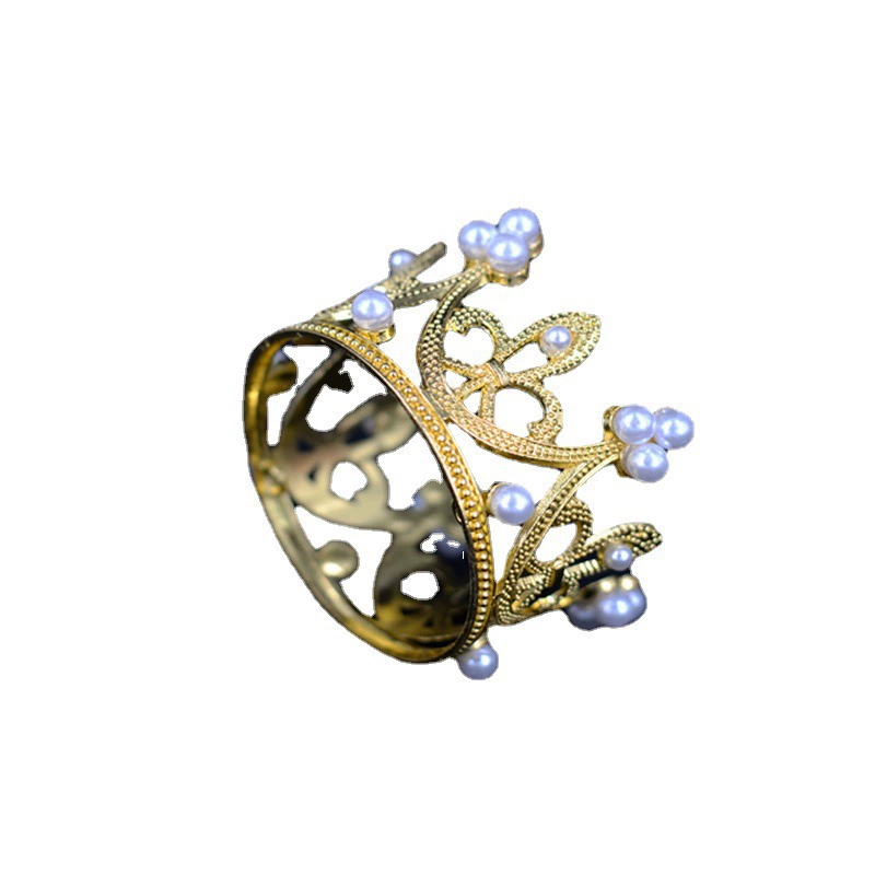 Cross-border hollow birthday cake crown headdress love ornaments birthday flowers decoration accessories DIY crown factory