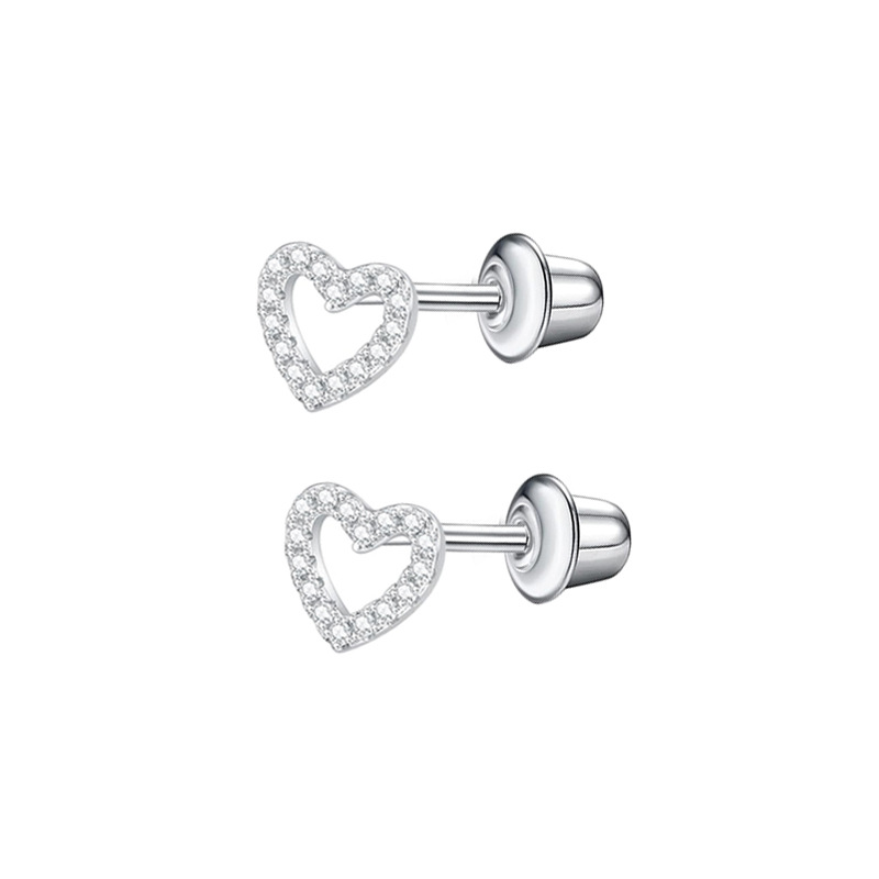 1 Pair Simple Style Cross Star Butterfly Plating Inlay Stainless Steel Zircon Ear Studs display picture 2