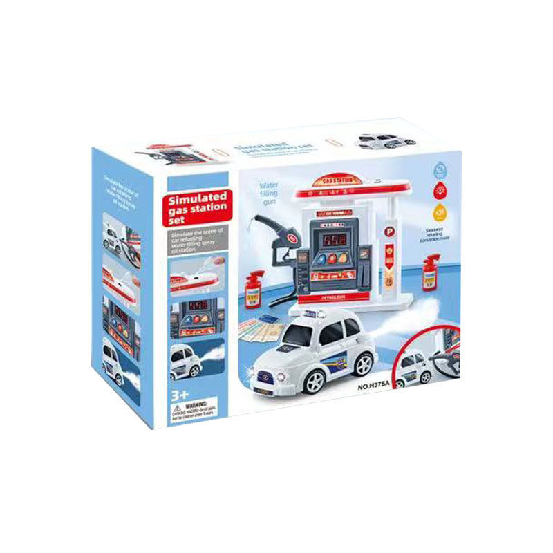 Estación de servicio de dibujos animados transfronterizos modelo de juguete eBay coche de tarjeta de deslizamiento de combustible juguetes de niños