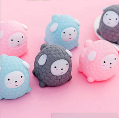 Cartoon soft and cute sheep prank toy stress relief piggy squeaky toy stress relief toy