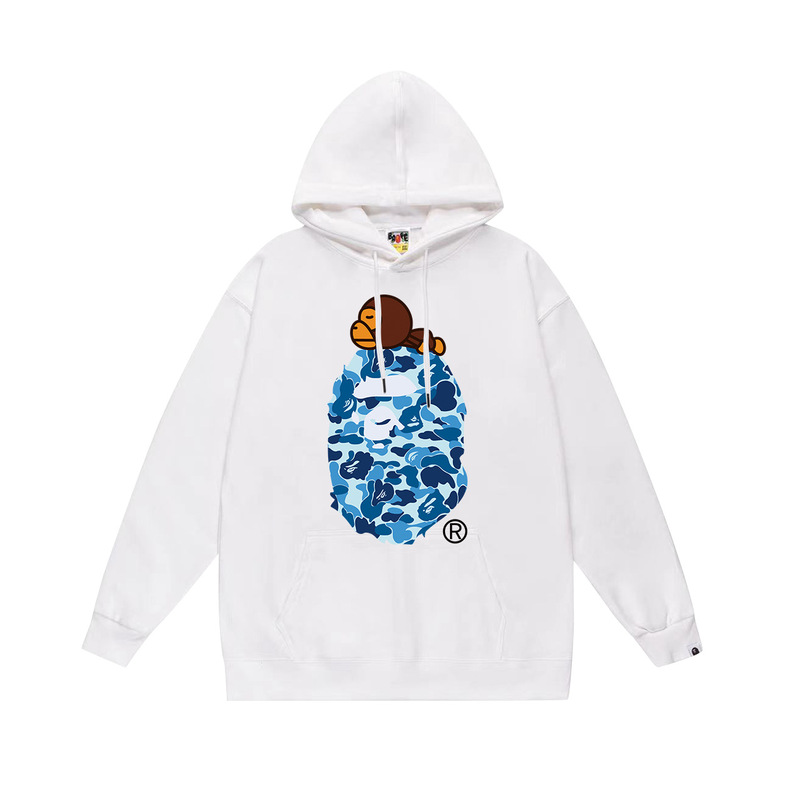 BAPE猿の頭の潮のブランドの片面のプリントは帽子の衛衣の秋冬の新型のヒップホップの潮流の男女の同項の純綿になります。|undefined