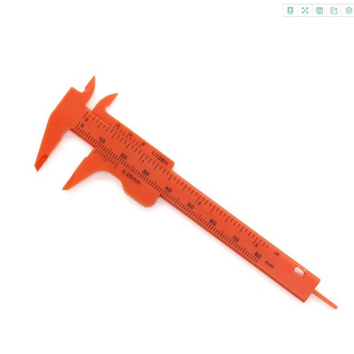 Antique literary toy tool double scale mini vernier caliper plastic small caliper 80mm