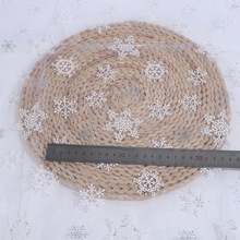 现货银粉白色胶印雪花欧根纱面料高级感圣诞节布氛围布置无光纱新