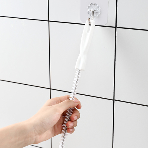 Japanese pipe dredge to sewer hair cleaner wash basin water tool tea pipe cleaning brush