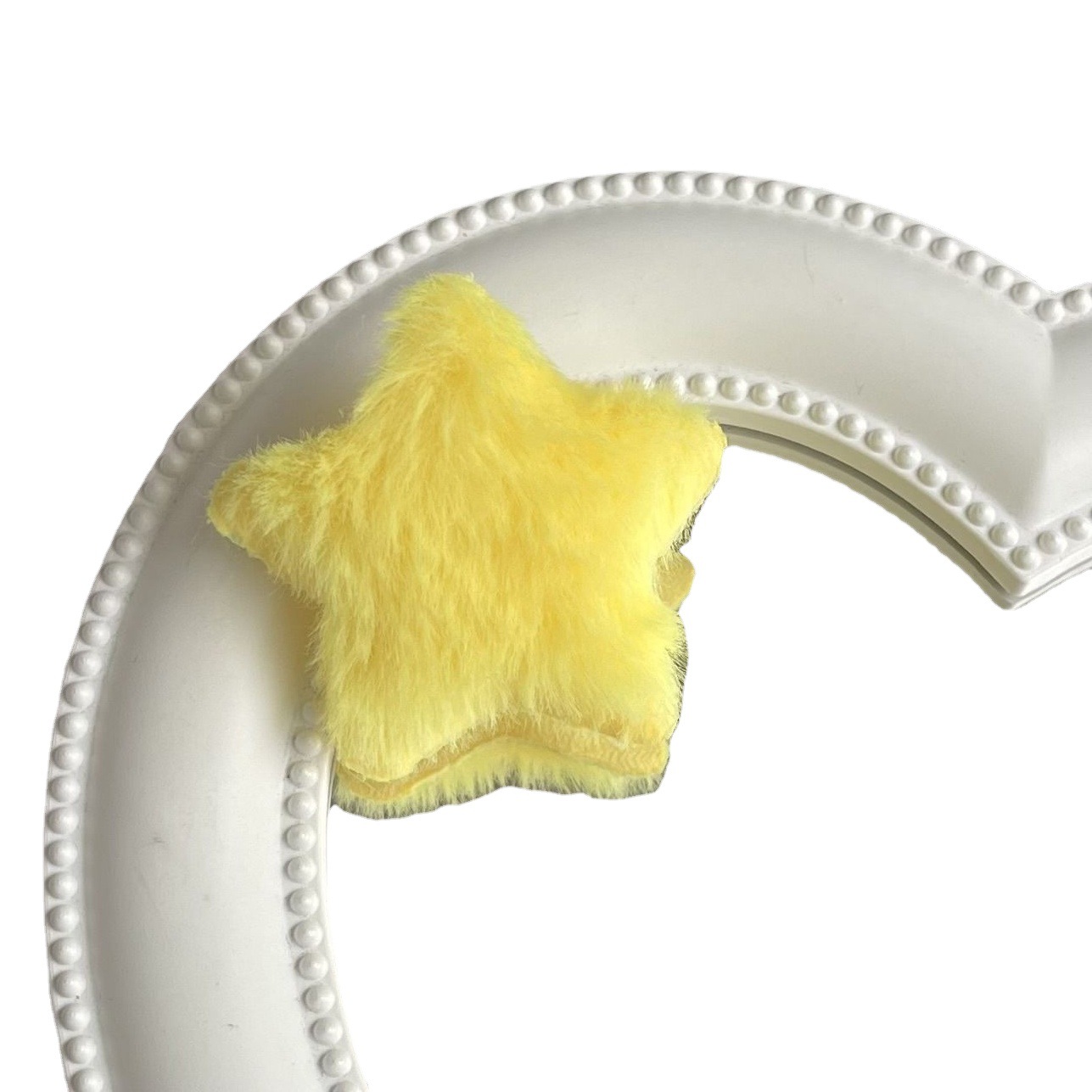 Dulce lindo peluche estrella de cinco puntas horquilla flequillos clip niños clase femenina estrella horquilla peludo tocado al por mayor