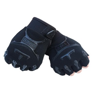 Children's new half finger sports camping summer camp protective breathable camouflage gloves training wholesale fitness