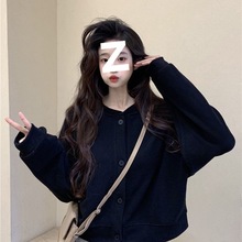 气质感薄款外套女春秋韩版小众别致上衣短款慵懒简约外搭开衫