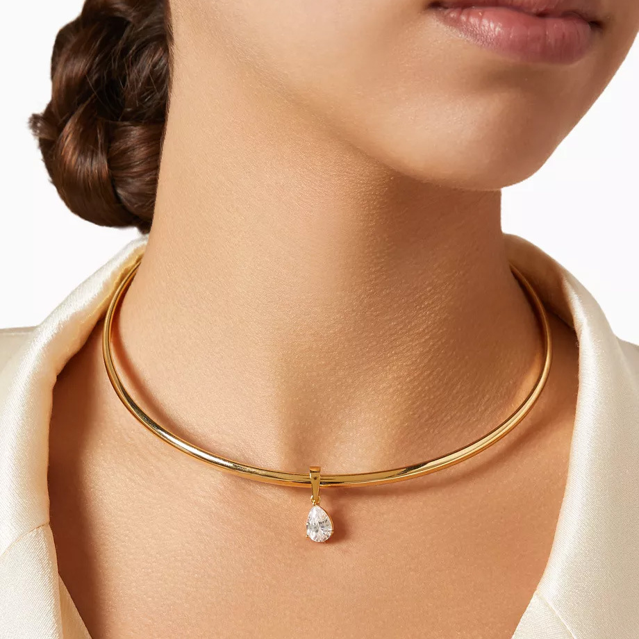 Collar colgante de gota de agua de nuevo estilo elegante simple apertura collar de clavícula ajustable necklace