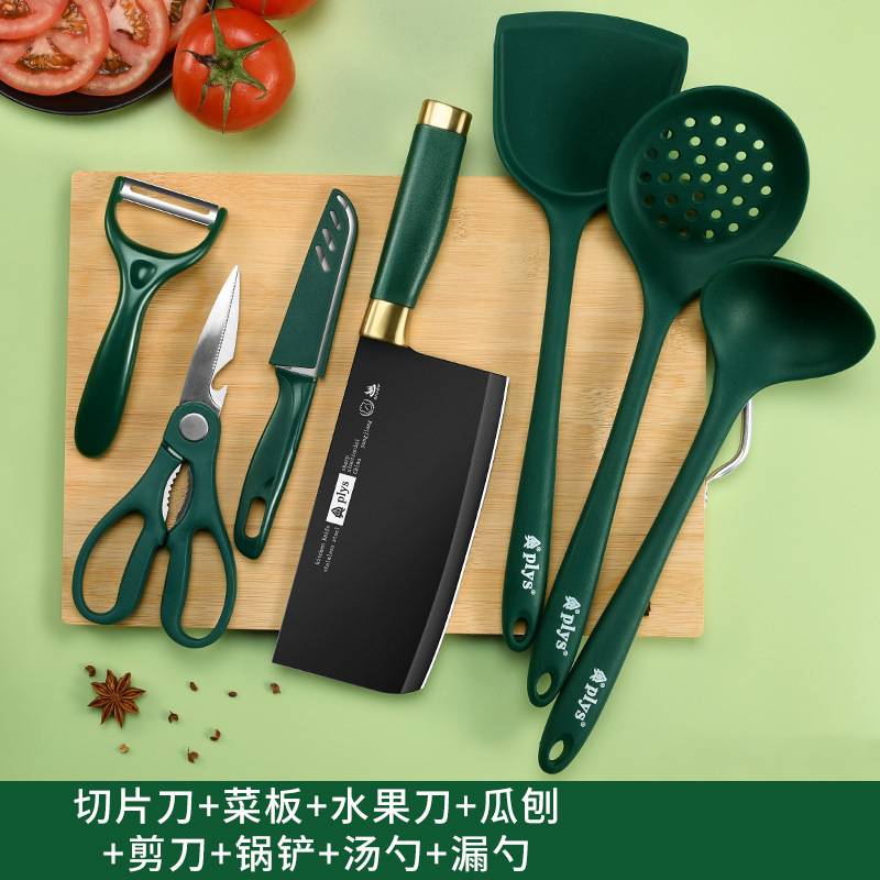 Kit de acero inoxidable 2 en 1 cuchillo de cocina cuchillo de cocina doméstico super rápido afilado tablero de corte cuchillo de cocina sin tablero de cocina