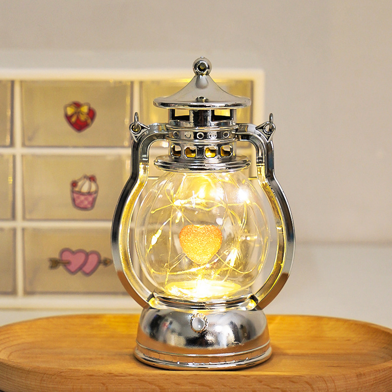 DIY amor pequeña lámpara de aceite 520 Qixia regalo del día de San Valentín dormitorio lámpara de cabecera de la cama luz de atmósfera decoración de escritorio pequeña decoración