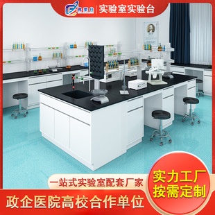 All-Steel Laboratory Experimental Table Physical and Chemical Board Central Table School Experimental Table Steel Wood Test Side Table All-Steel Experimental Table
