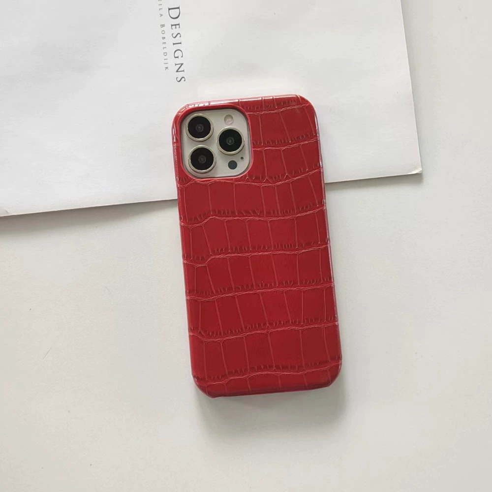 Чехол для телефона (серия iPhone 16) кожа крокодила на ПК, тонкий защитный