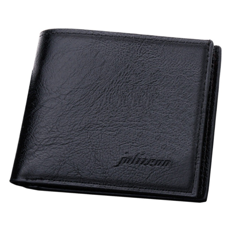 Billetera corta para hombres Youth College estudiante billetera con cremallera puede tener licencia de conducir billetera ultrafina simple para hombres