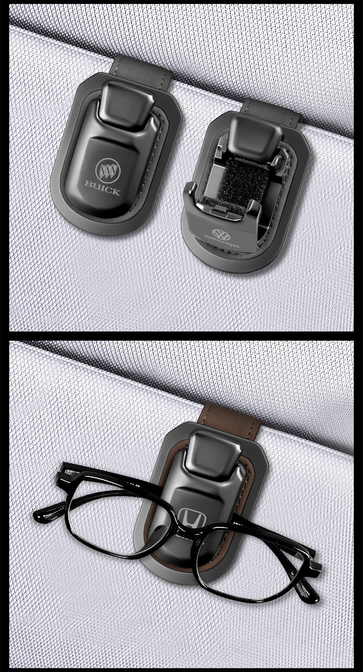 Car Glasses Clip Car Sun Visor Storage Glasses Frame Car Sunglasses Clip Car Metal Decoration Supplies
