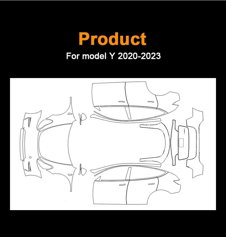 Cross-border special for 20-24 Tesla modelY special invisible car clothing TPU film paint protective film
