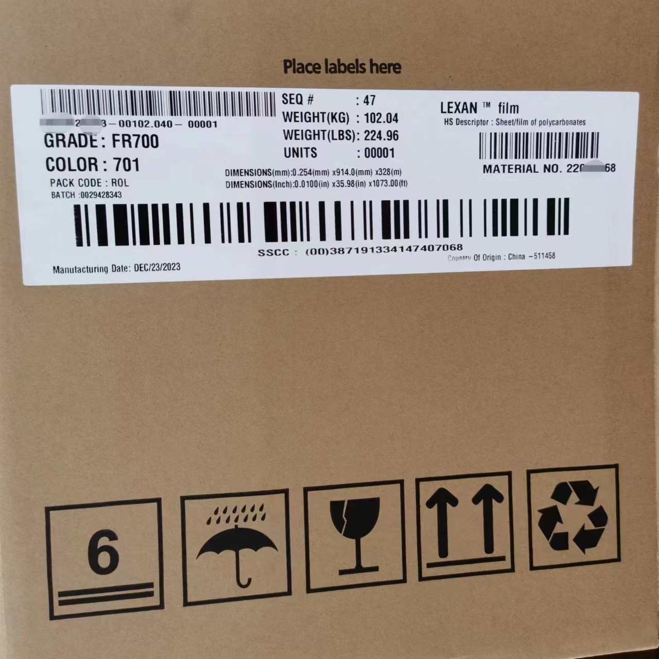 供SABIC（GE）阻燃PC FR700等