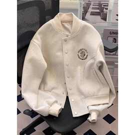美式复古棒球服短款外套女秋冬季2026新款设计感宽松休闲夹克上衣