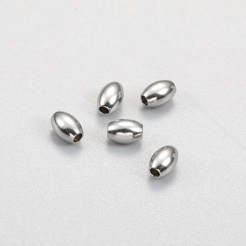 304 Stainless Steel Rice Beads Oval Drilling Steel Beads Waist-Shaped Beads DIY Jewelry Accessories Loose Beads Manufacturer Wholesale 304 Stainless Steel Rice Beads Oval Drilling Steel Beads Waist-Shaped Beads DIY Jewelry Accessories Loose Beads Manufacturer Wholesale