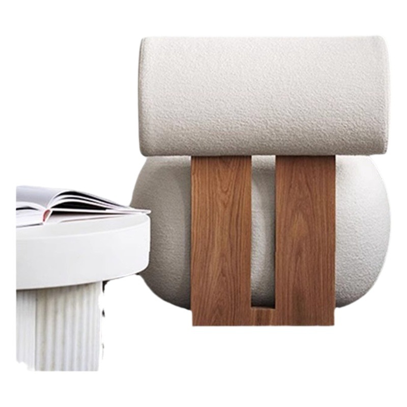 Nordic sofá silla moderna Luz de lujo estilo crema sala de estar perezoso de lana de cordero hipopótamo silla sola Silla de ocio