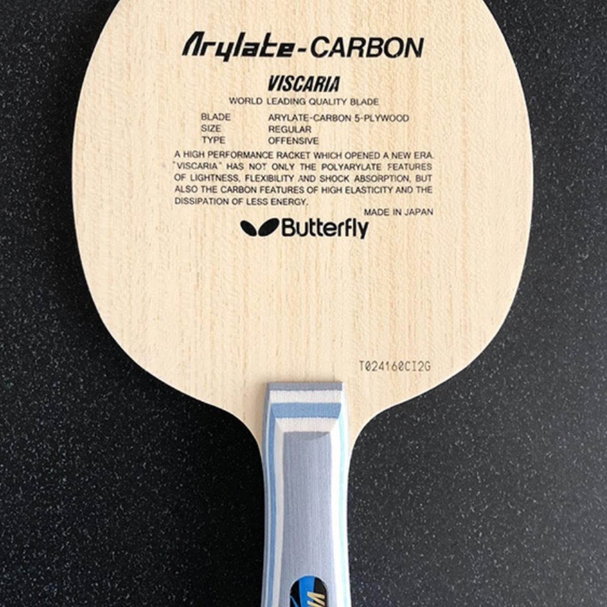 Butterfly Blade with the Same Structure as Vis, Carbon Table Tennis Racket, 5 Wood 2 Carbon, Professional-Grade Offensive Horizontal Racket Blade for Competition