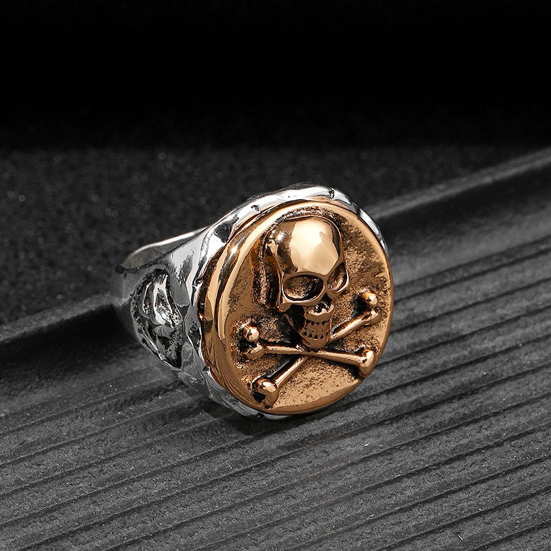 15g Weight Rings Classification 1 Piece Quantity Punk Color Block Alloy Stoving Varnish Men's Rings