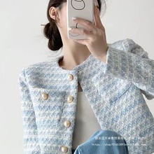 小香风短外套女装春秋季新款重工感法式名媛气质长袖修身百搭上衣