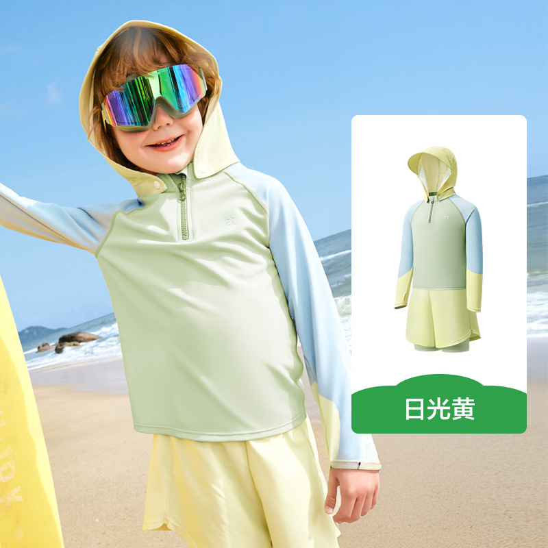 KK Tree Traje de baño para niños dividido Niños y niñas Traje de baño de manga larga Protección solar Playa de playa Traje de baño para bebés Aguas termales