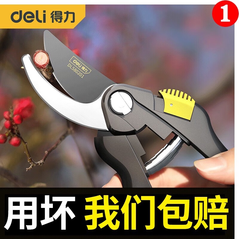 得力剪枝果树修枝剪刀园艺修剪树枝园林省力修花枝剪家用工具剪子