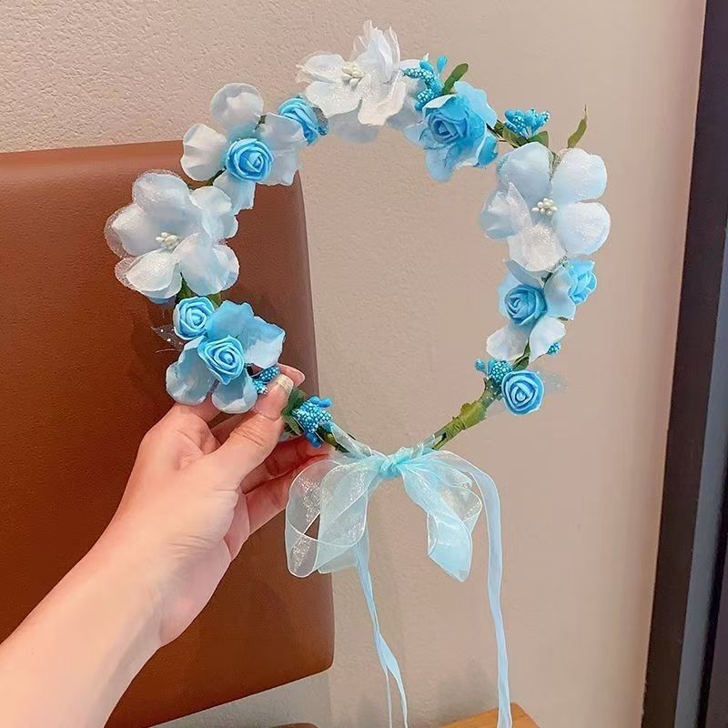 【蓝色】美绢纱花环