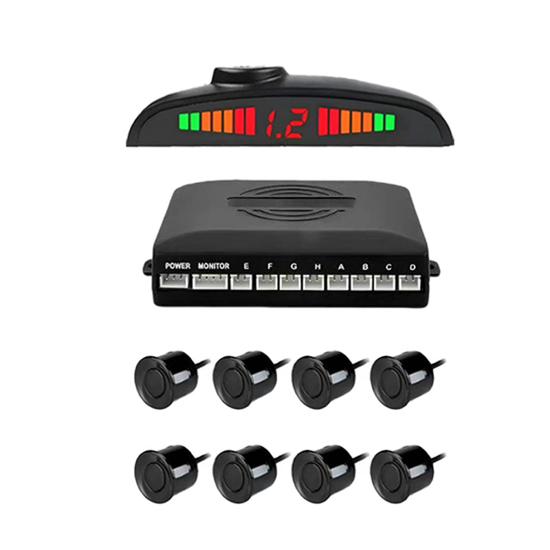 Source Manufacturer Supplies Led Display Real Voice Alarm 2/4/6/8 Probe Reversing Radar