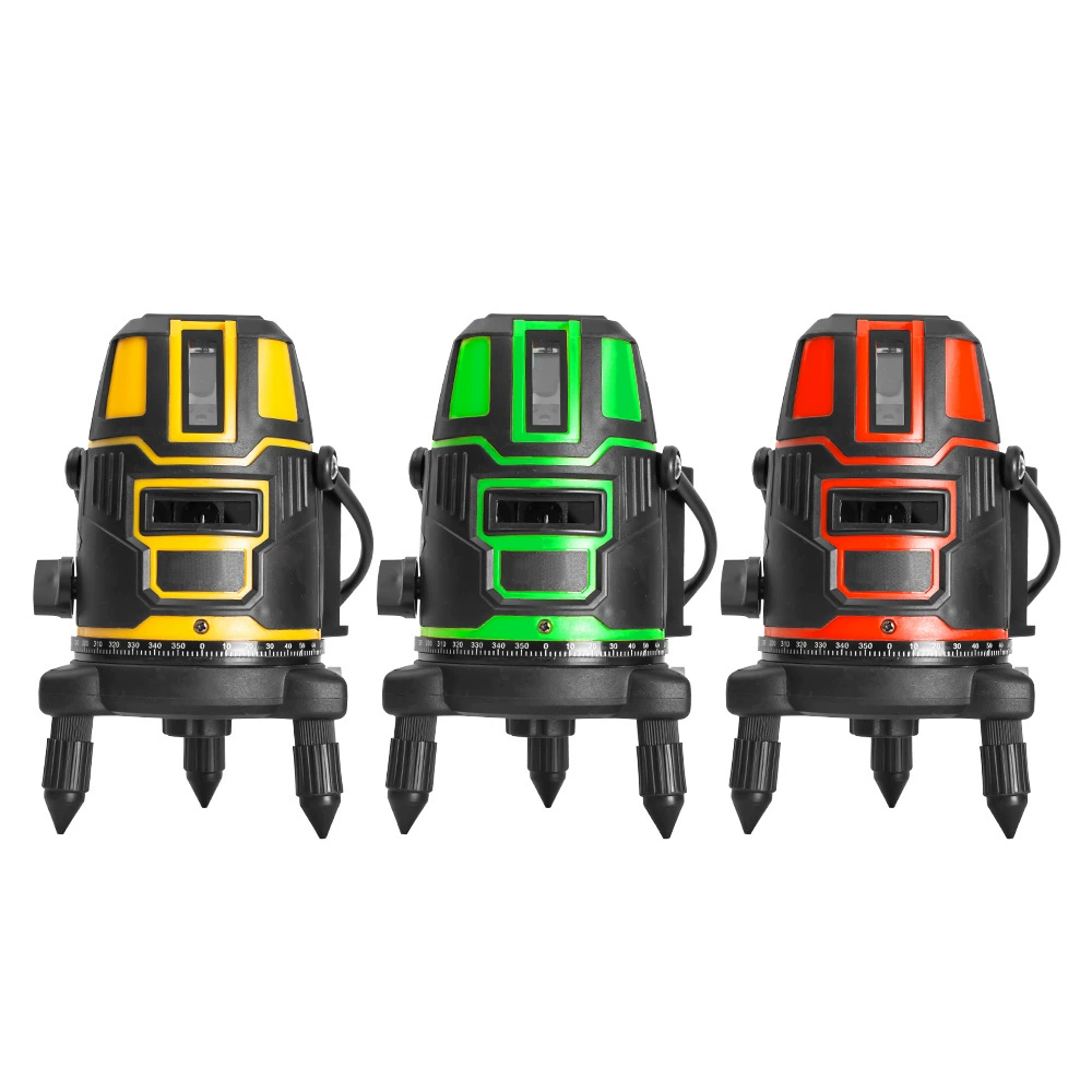 Laser Level (Hilda) 5-line Self-leveling, Red/Green/Yellow Laser, Separate Battery Option