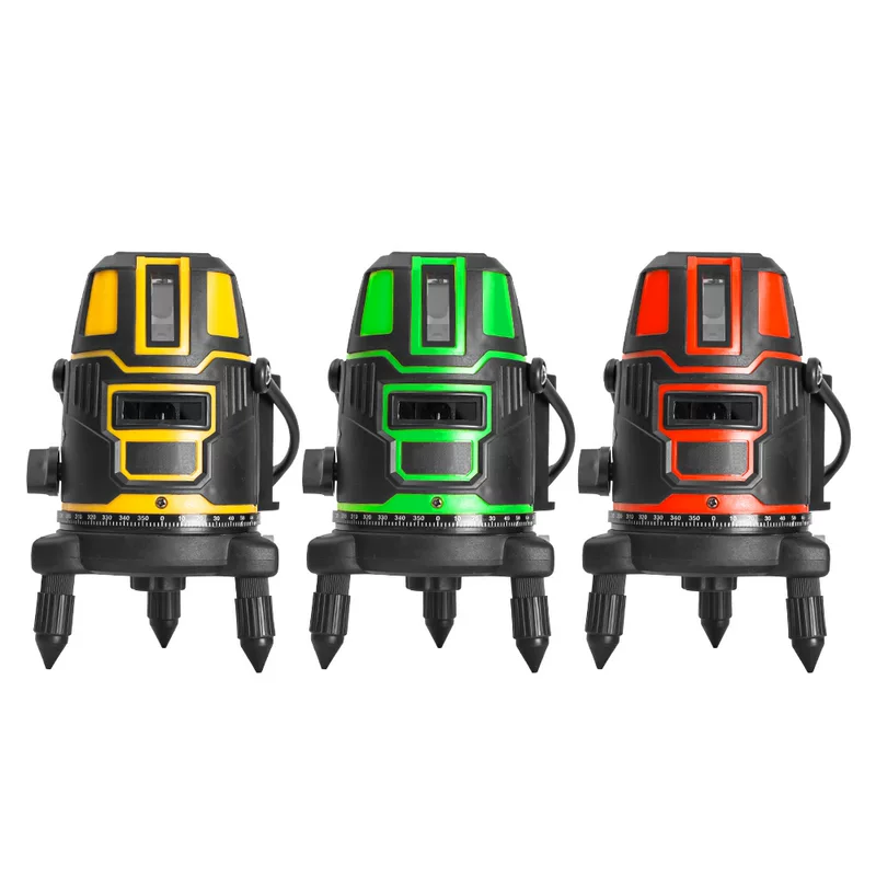 Laser Level (Hilda) 5-line Self-leveling, Red/Green/Yellow Laser, Separate Battery Option