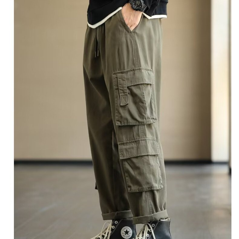 Men's Exquisite Korean Style Summer Fashion Cargo Pants Casual Pants Nine-Point Pants Daily New Slim Fashion Urban Dropshipping