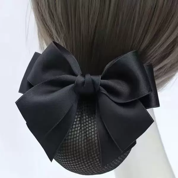Professional Head Flower Women's Hair Net Jewelry South Korea Hairpin Hotel Bank Nurse Stewardess Hair Fine Net Bow Work