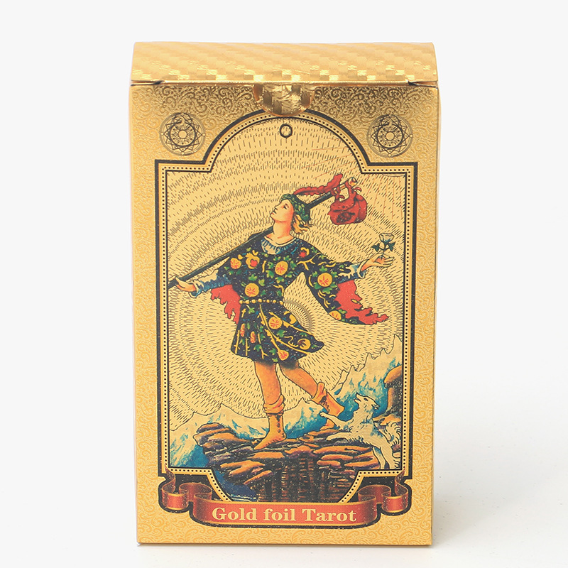 Gold Foil Waite Tarot Oracle Cards Premium Divination Deck_voghion.com