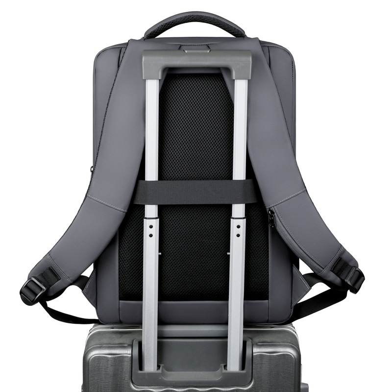 2023 Mochila de invierno de los hombres de gran capacidad de negocio bolsa de ordenador película de cuero multifuncional mochila de viaje de múltiples capas