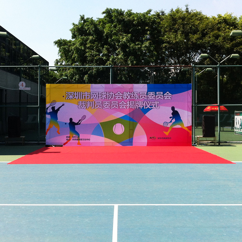 深圳厂家桁架租赁展会舞台搭建移动快装广告宣传签名墙背景定制