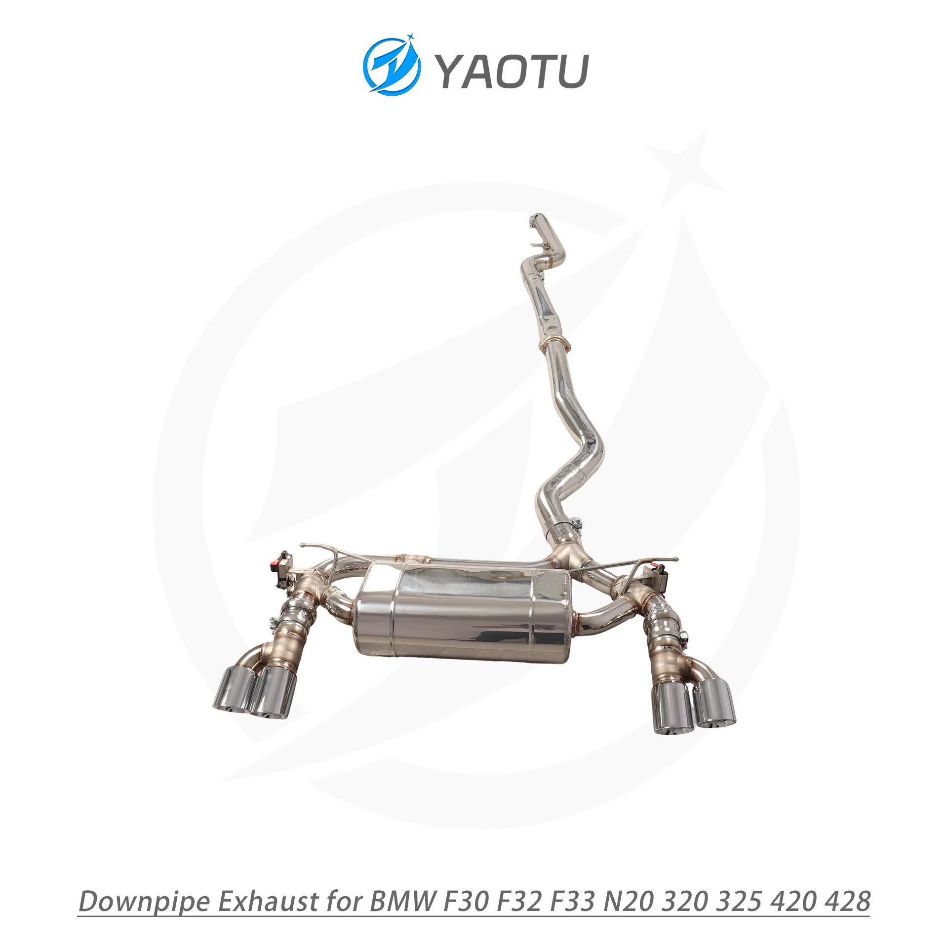 Suitable for BMW F32/F33 N55 335I 435I stainless steel exhaust system with valve