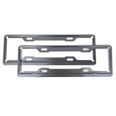Plate Frame License Plate Protection Frame — Other Automotive Exterior Supplies - 10-thickness-large-pore-carbon-pattern-new-energy